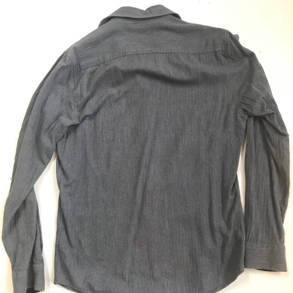 Grey Button Down Work Shirt - Picture 2 of 3